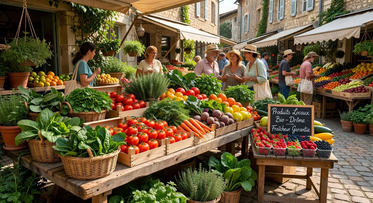 Verger en agriculture biologique dans la Drôme provençale