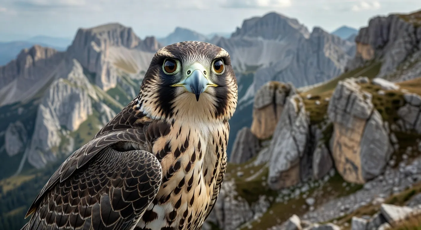 Aigle royal en vol au-dessus du massif du Vercors en Drôme