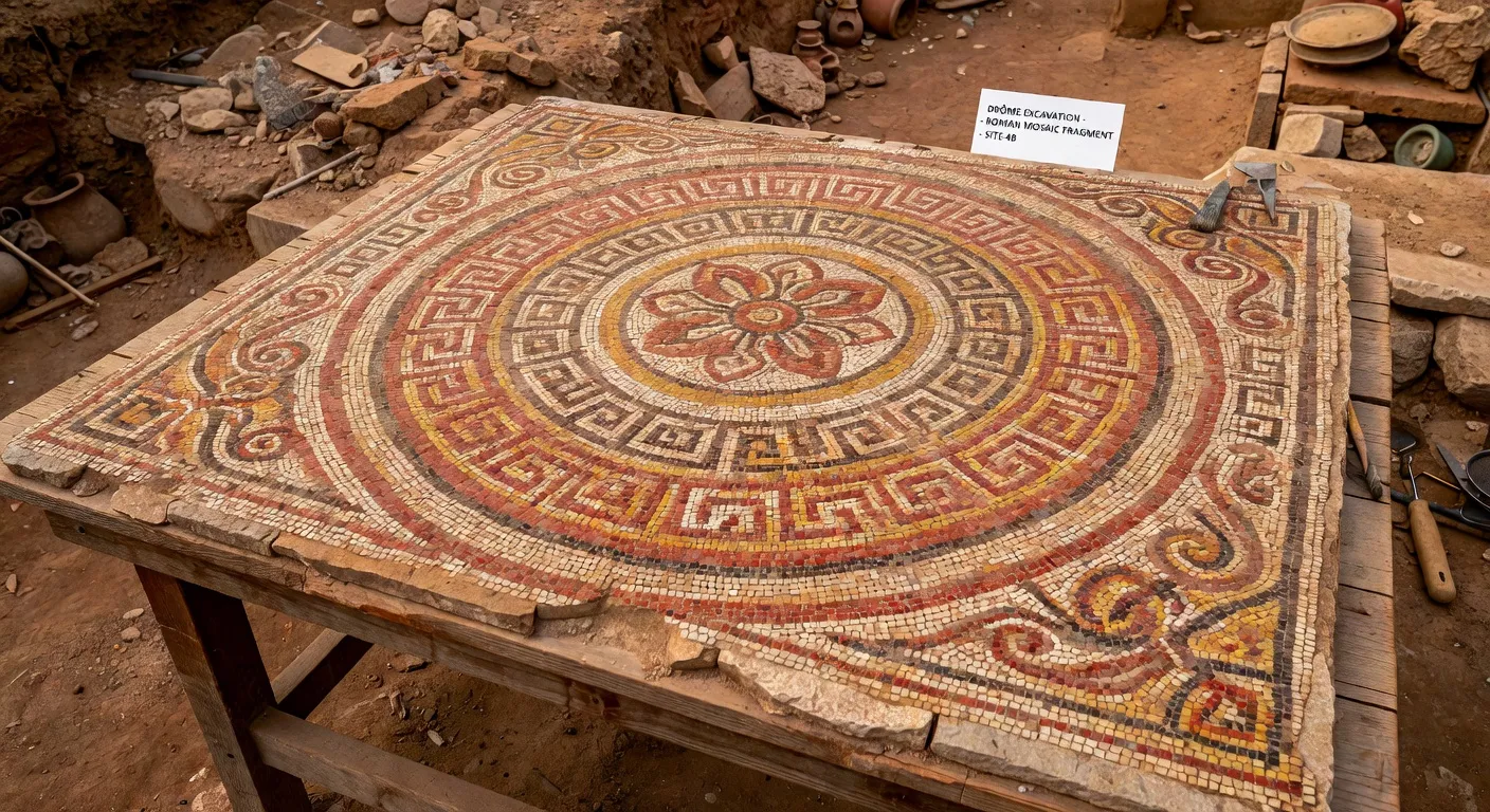 Vestiges gallo-romains de Die (Dea Augusta) avec les remparts antiques en Drôme