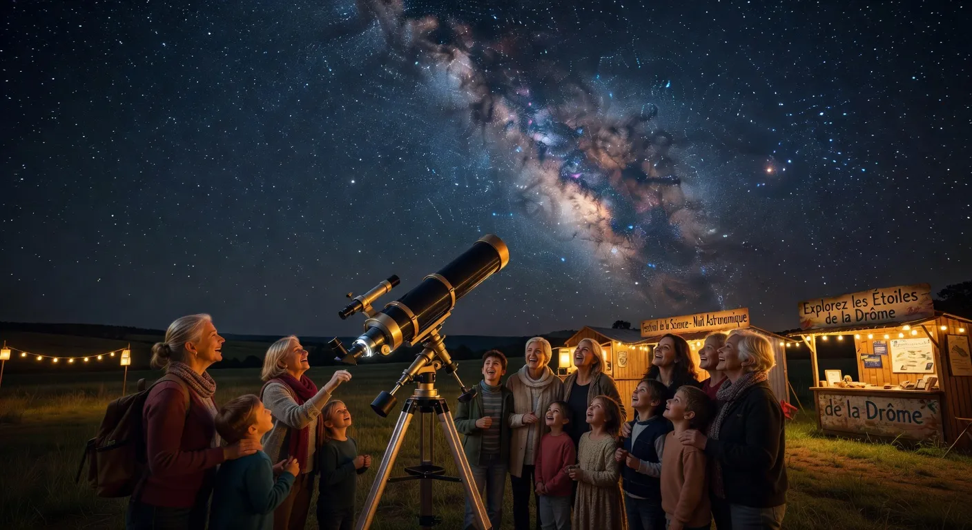 Observation astronomique lors de la Fête de la Science dans la Drôme