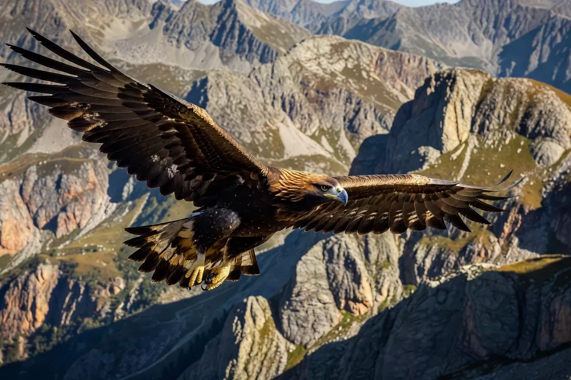 Aigle royal dans les Baronnies provençales de la Drôme