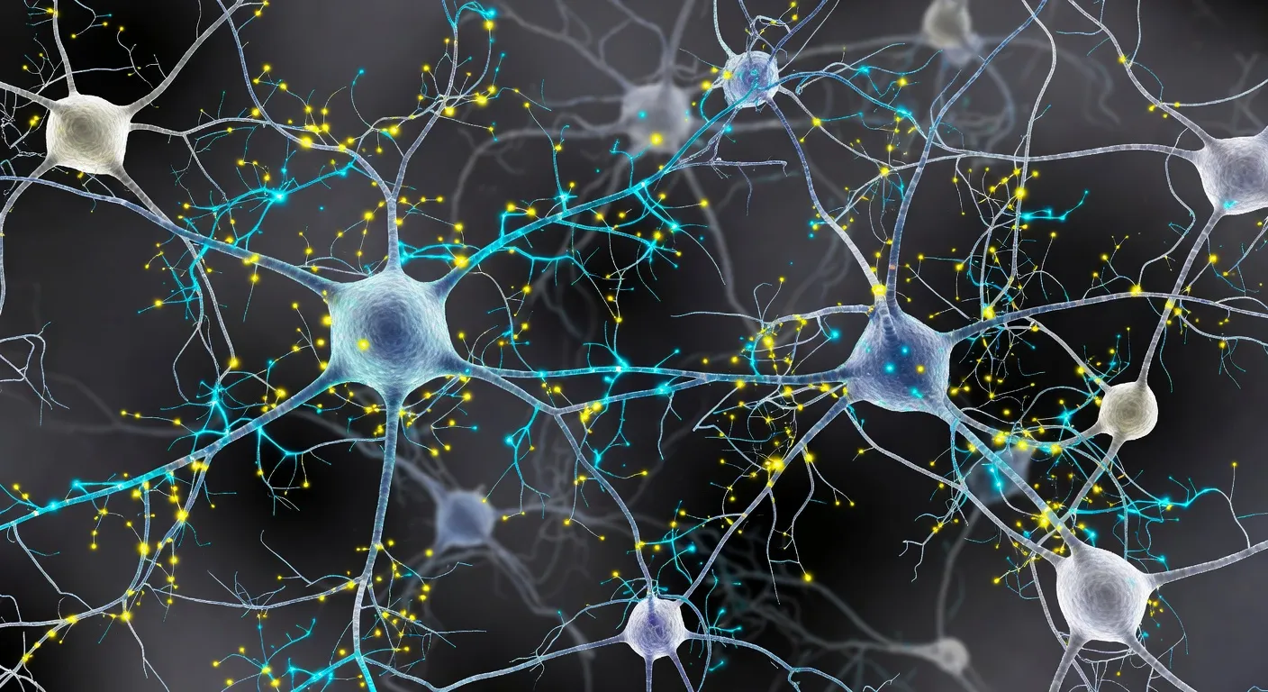 Microscopie des neurones hippocampiques avec connexions synaptiques actives