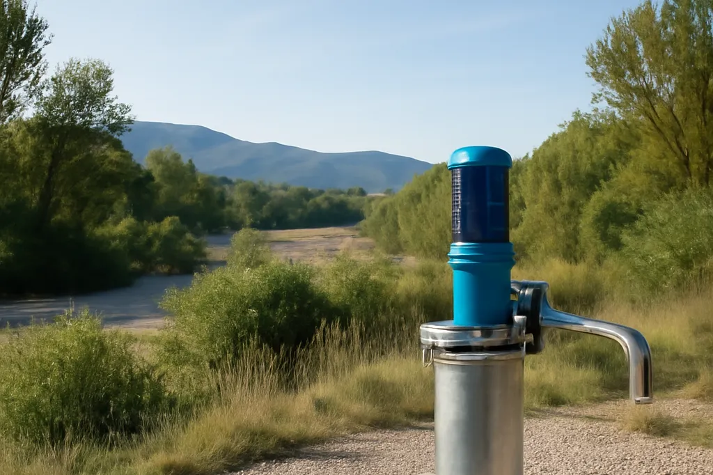 Captage d'eau potable dans une vallée alluviale drômoise
